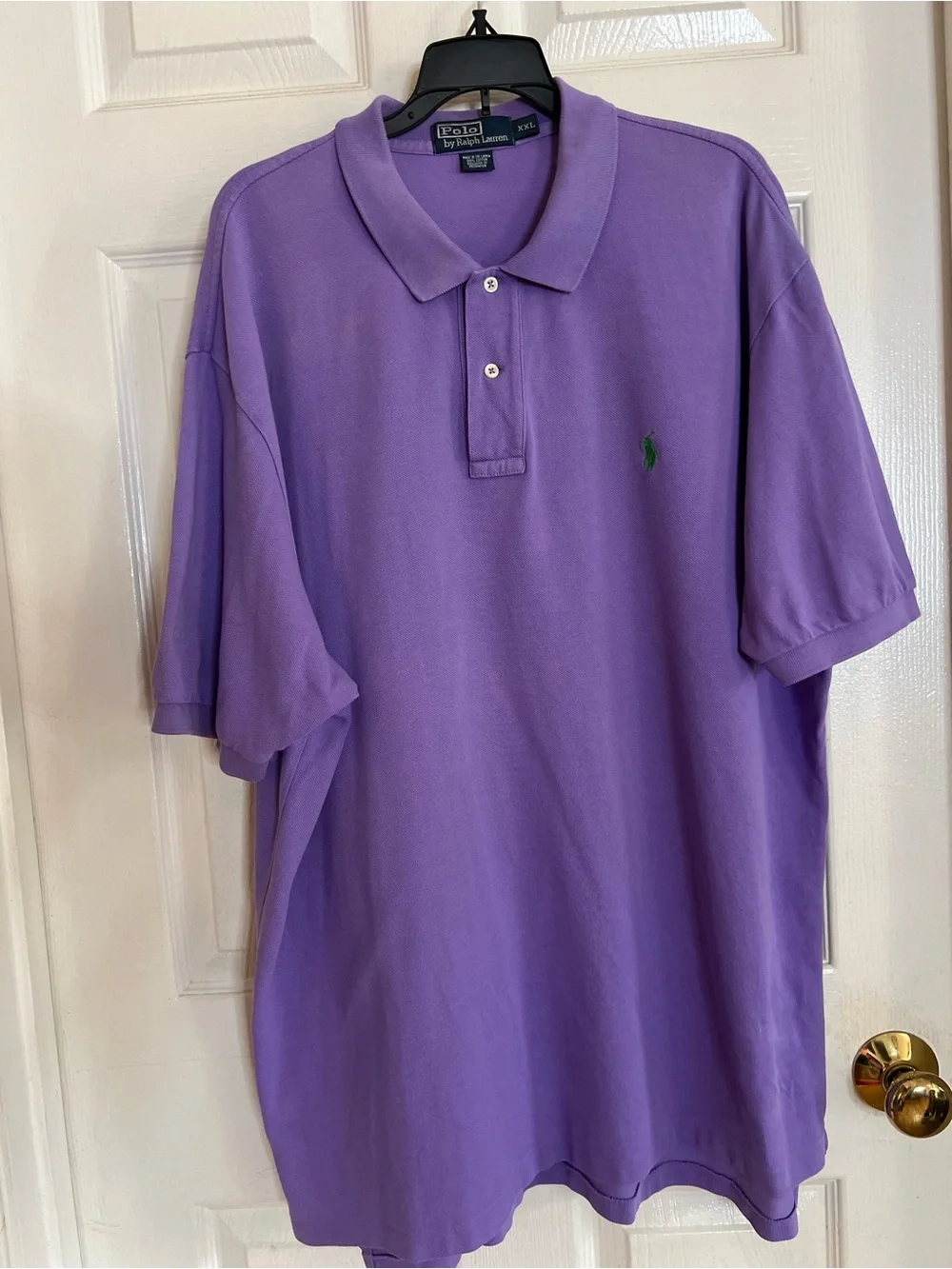 polo ralph lauren Men’s purple Polo shirt Size XXL Green Pony Cotton Preppy